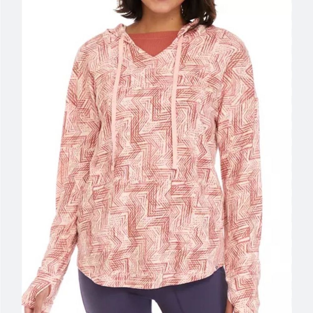 NEW Ocean & Coast Multicolor Pink abstract pullover